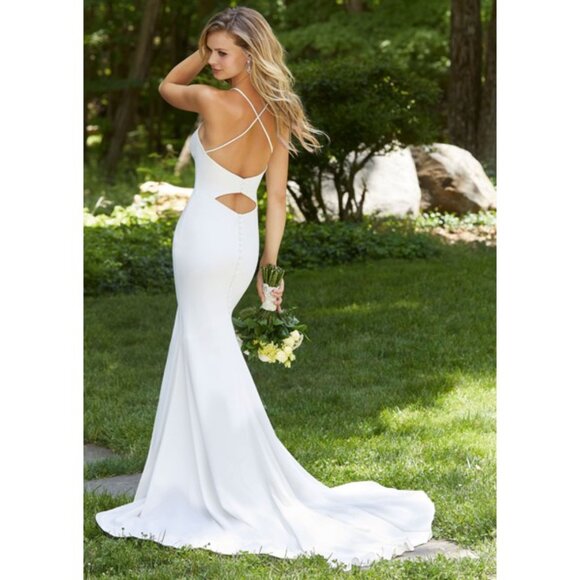 Morilee Bree Exposed Back Wedding Gown - New without tags - Picture 2 of 16
